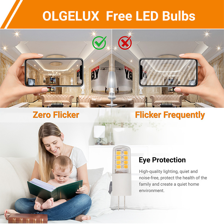 G4 Led Bulb Manufacturer 12v 3w 360lm No Flicker Positive White Light 6500k Warm White Light 3000k Lamp