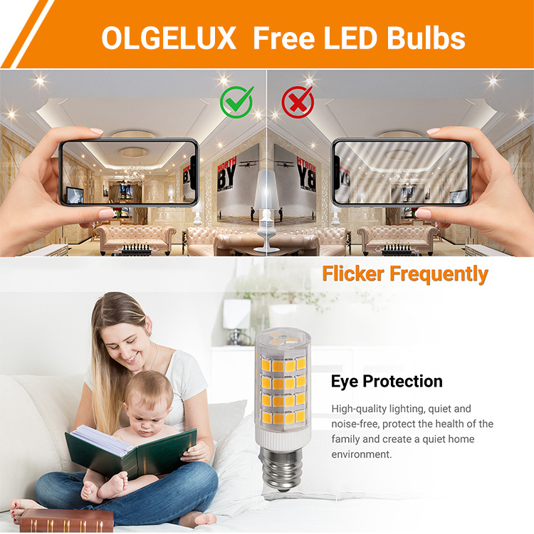 E12 Led Bulb Wholesale 4w 450lm No Flicker Warm White Light 3000k Made In China