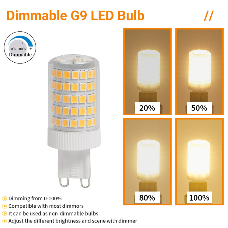 G9 Led Bulb 8w Equivalent 40 Watt T4 G9 Halogen G9 Led Dimmable Light