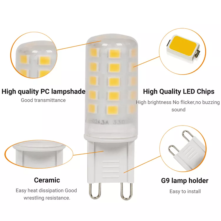 Wholesale Mini Corn Bulb dimmable  3W G9 LED Light Bulbs No Flicker Warm White for Indoor Lighting