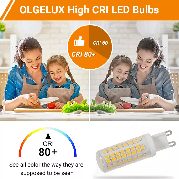 G9 Led Bulb Ac120v No Fliker 2700k-6500k Corn Bulb Ceramic Lamp Body Fast Heat Dissipation High Brightness Light Source