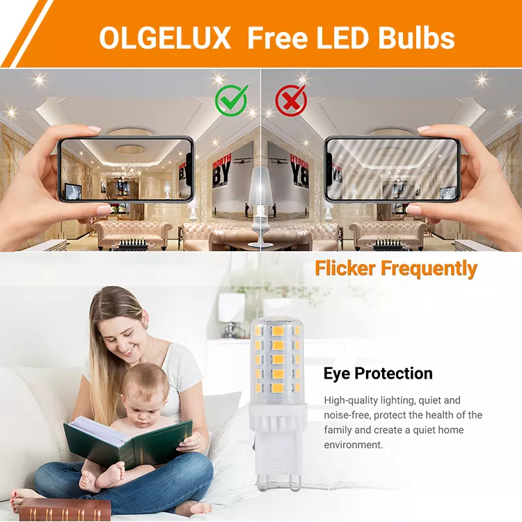 G9 LED Bulb 4W Equivalent 40 Watt Halogen 2700-6500K Soft Warm White for chandelier lighting indoor lighting