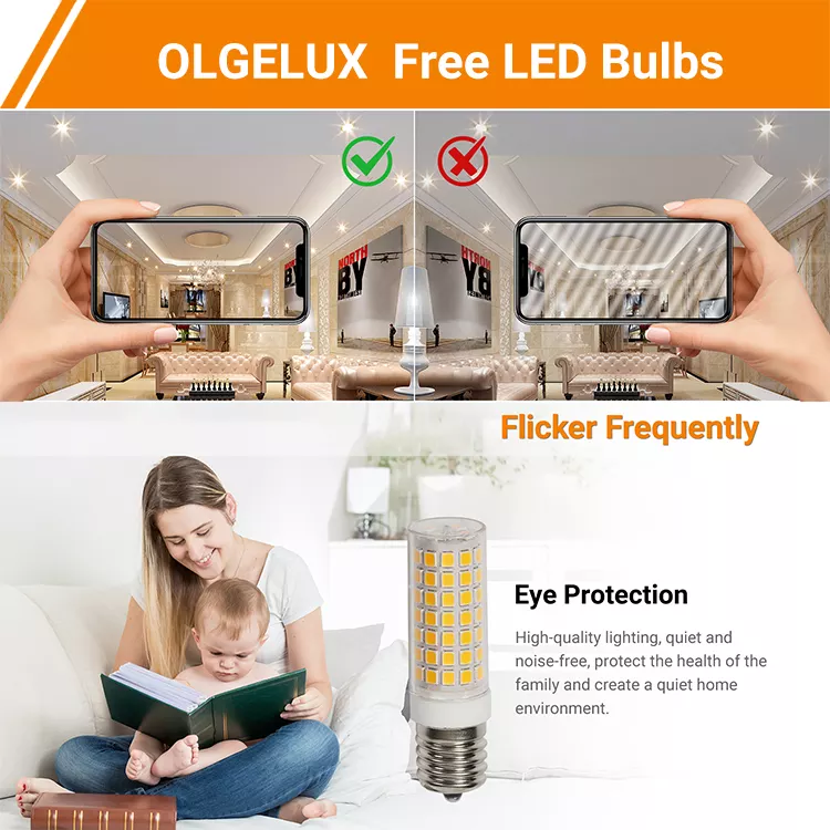 AC120V E17 6W LED Bulb 600LM No Flicker with 2700-6500K CCT Indoor Mini Light Wholesale