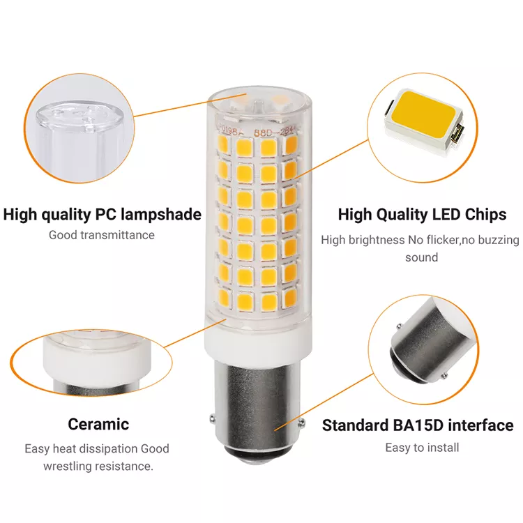 Popular Ba15d Led Ac120v 6w 600lm No flicker  mini bulb for indoor lighting such as dining chandeliers