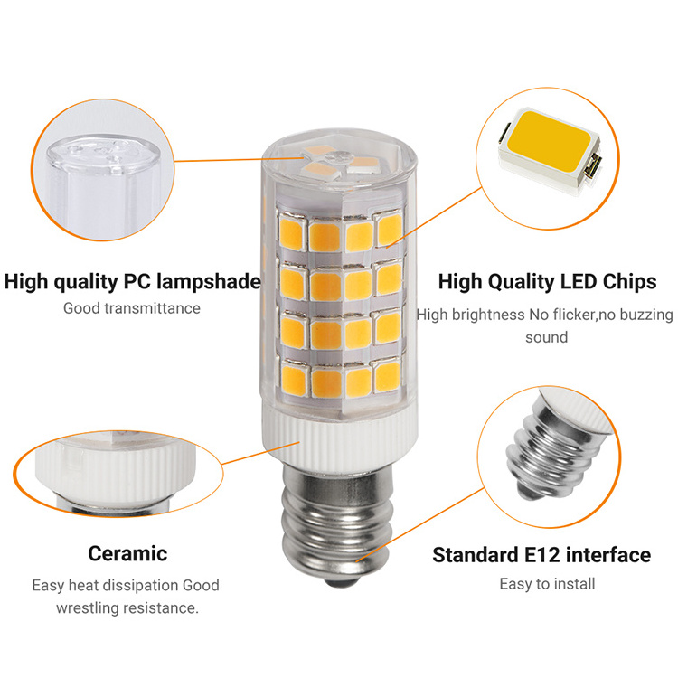 LED E12 Light Bulb 40W Equivalent 2700K Warm White E12 Bulb LED Candelabra Bulb