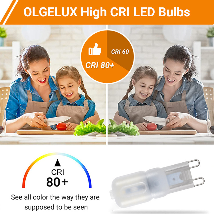 Factory Price G9 Bi Pin Base Light Bulbs T4 40W 120V Halogen Equivalent G9 LED Chandelier Lighting AC Power Supply