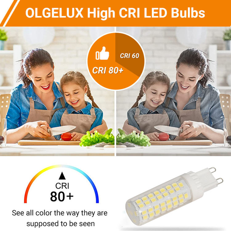 7 Watt G9 LED Bi-Pin Base AC 220-240V Warm White Halogen G9 60W 100W Replacement LED Bulb