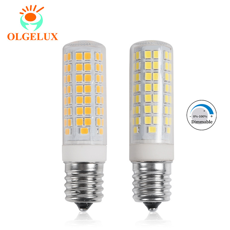 High Brightness Threaded Ceramic E17 Corn Lamp AC120V 8W 2700-6500K Warm Yellow White Cool White No Flicker E17 LED Bulb