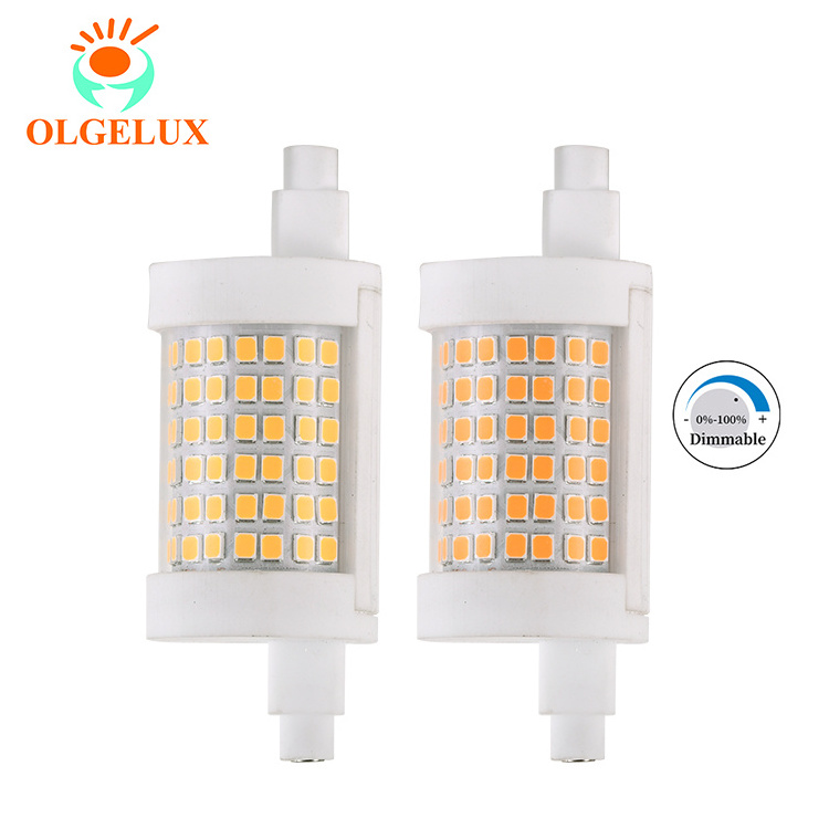 High Bright 12.5W R7S LED Lamp Bulb 78mm Corn Transparent Cover 120V Dimming Light