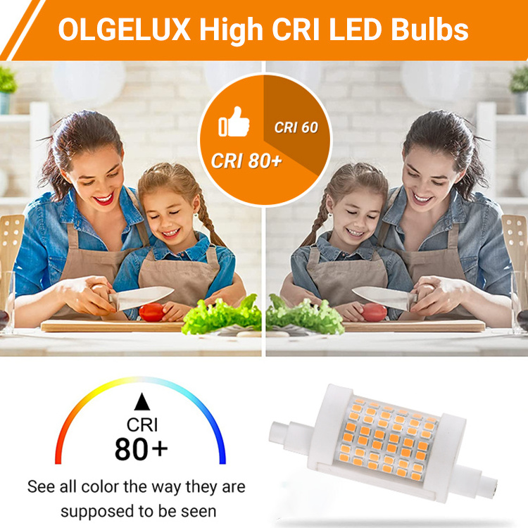 High Bright 12.5W R7S LED Lamp Bulb 78mm Corn Transparent Cover 120V Dimming Light