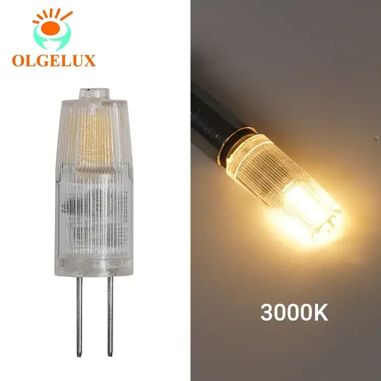 OLGELUX 12V G4 Ceramic And PC No Flicker Indoor Lighting  No Flicker Ac/dc 12v 1.5w Led Bulb