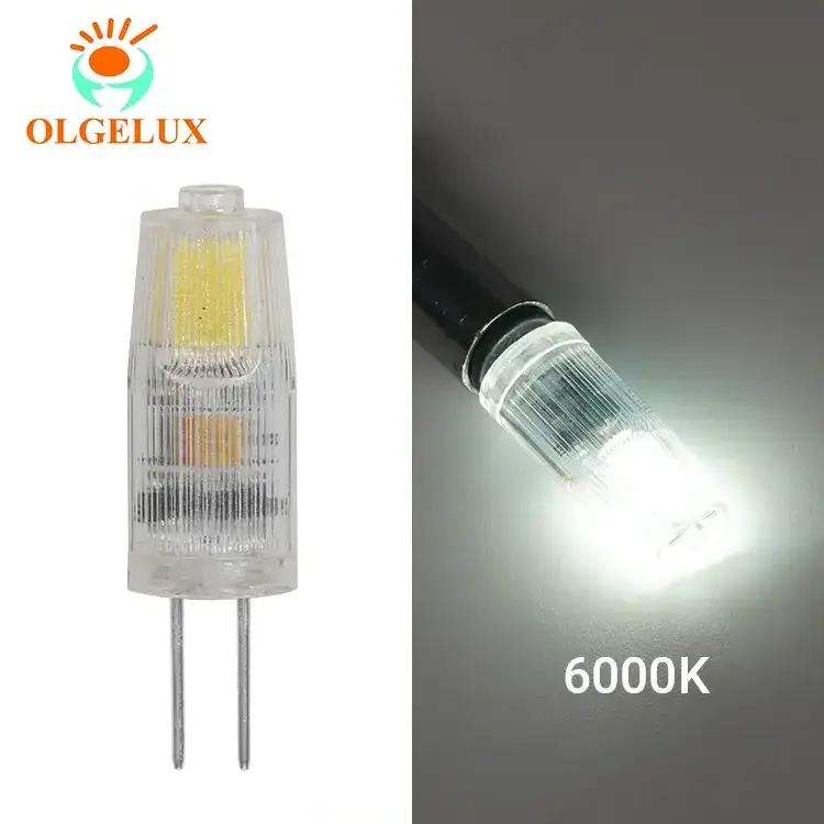 OLGELUX 12V G4 Ceramic And PC No Flicker Indoor Lighting  No Flicker Ac/dc 12v 1.5w Led Bulb