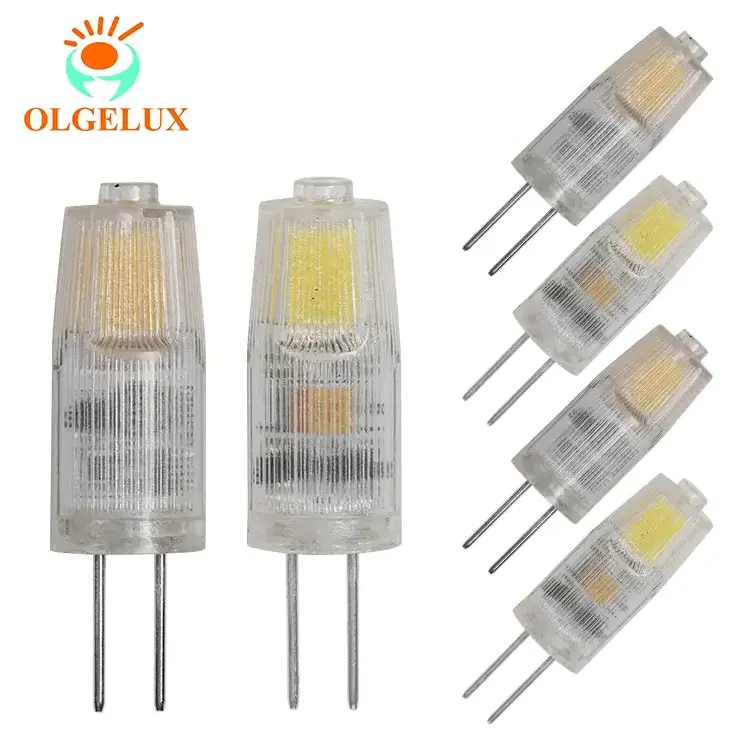 OLGELUX 12V G4 Ceramic And PC No Flicker Indoor Lighting  No Flicker Ac/dc 12v 1.5w Led Bulb