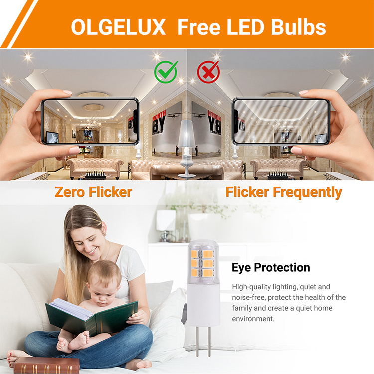 G4 LED Bulb 2W 250LM Chandelier Light Bulbs (20W Halogen Equivalent) Newest ERP EMC Standard,E Energy Class,No Flicker