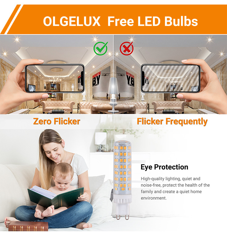 G9 LED bulb 8W(equivalent to 80W  halogen)6000K natural daylight