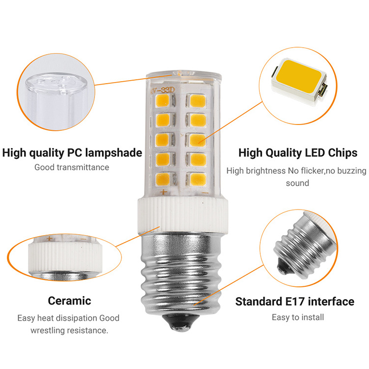 China E17 Led 400lm 3000k Led Corn Lights For Home Lighting Chandelier Wall Sconces