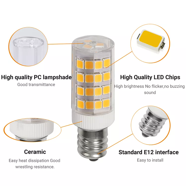 E11/E12 Led bulb wholesale 4w 450lm AC120V 60HZ flicker free warm white light 2700k-6500K made in China