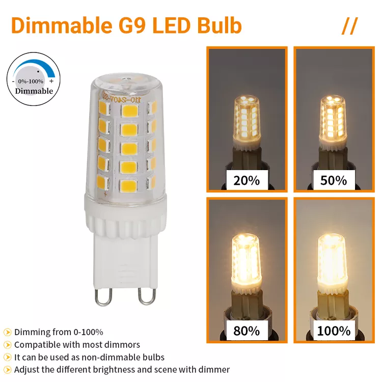 4W G9 Led Dimmable Led Bulb 220-240v  Highlight G9 Pin Led Small Bulb g9 led