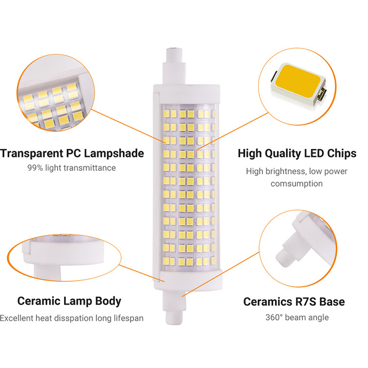 118mm Led R7s 18w Factory Direct Sale Led R7s Replacing Halogen Bulb 300w R7s Led Corn Bulbs