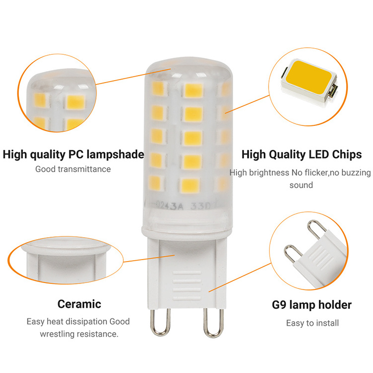 G9 Led Light Bulb 3w Warm White 3000k Led Corn Lights For Home Lighting Chandelier Wall Sconces