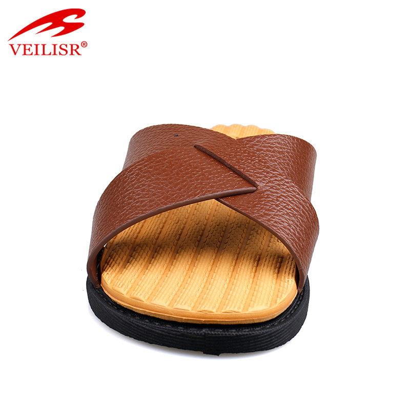 Cheap arabic men pu belt soft slide sandals babouche slippers