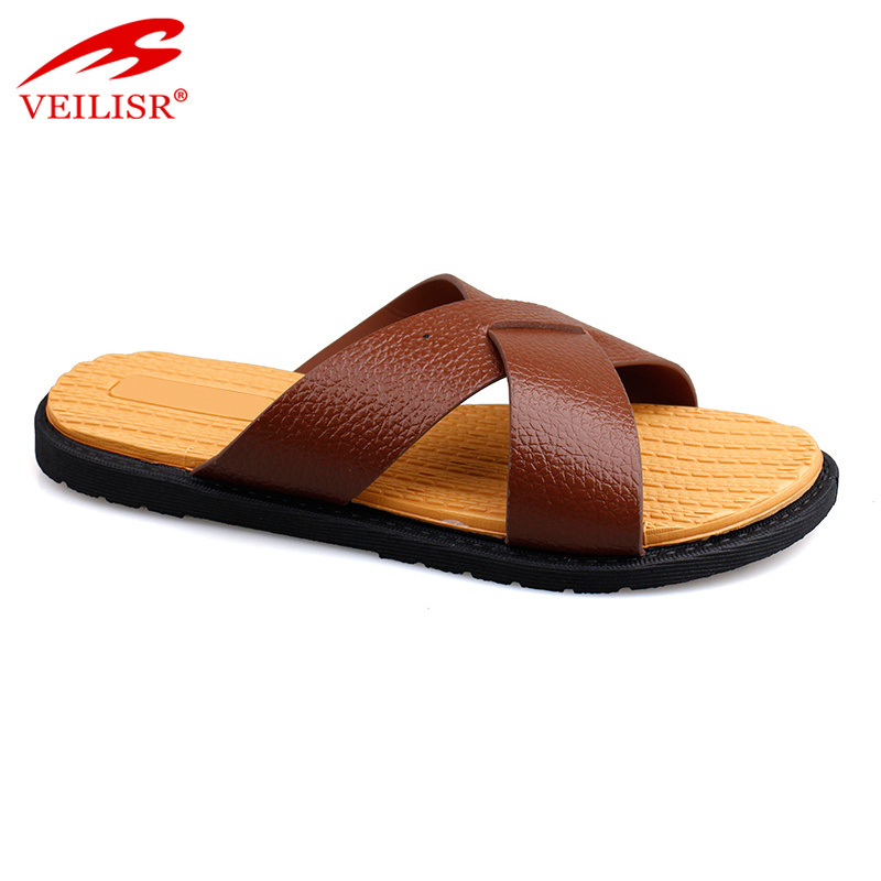 Cheap arabic men pu belt soft slide sandals babouche slippers