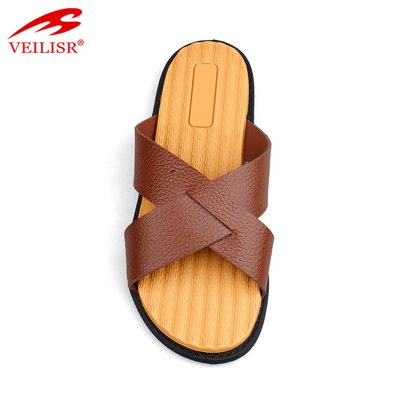 Cheap arabic men pu belt soft slide sandals babouche slippers