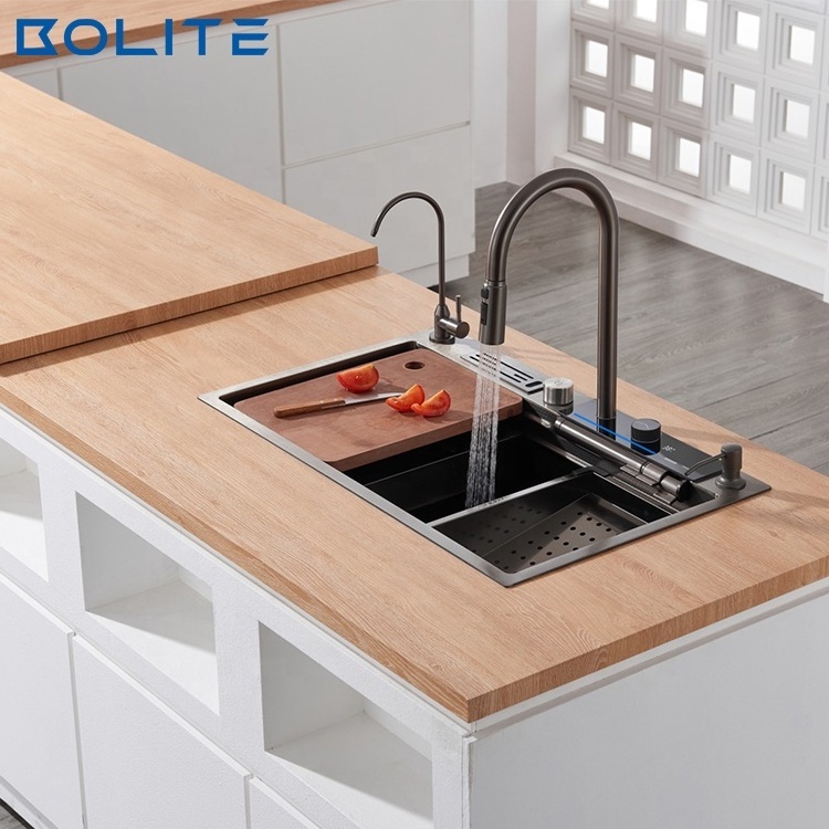 Modern Nano Multifunctional Triangular Drainage Single Bowl Stainless Steel Multifunctional Kitchen Sink