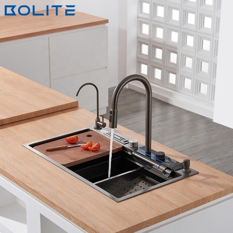 Modern Nano Multifunctional Triangular Drainage Single Bowl Stainless Steel Multifunctional Kitchen Sink