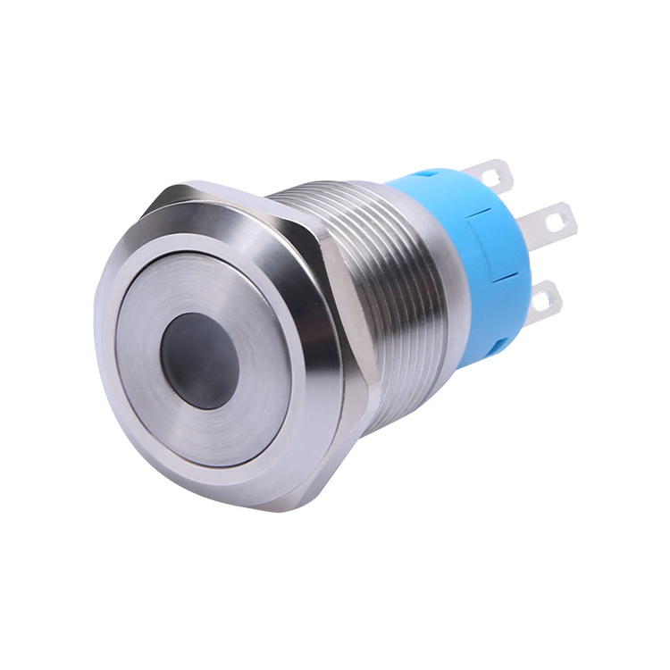 19mm 12 volt waterproof metal push button reset switch