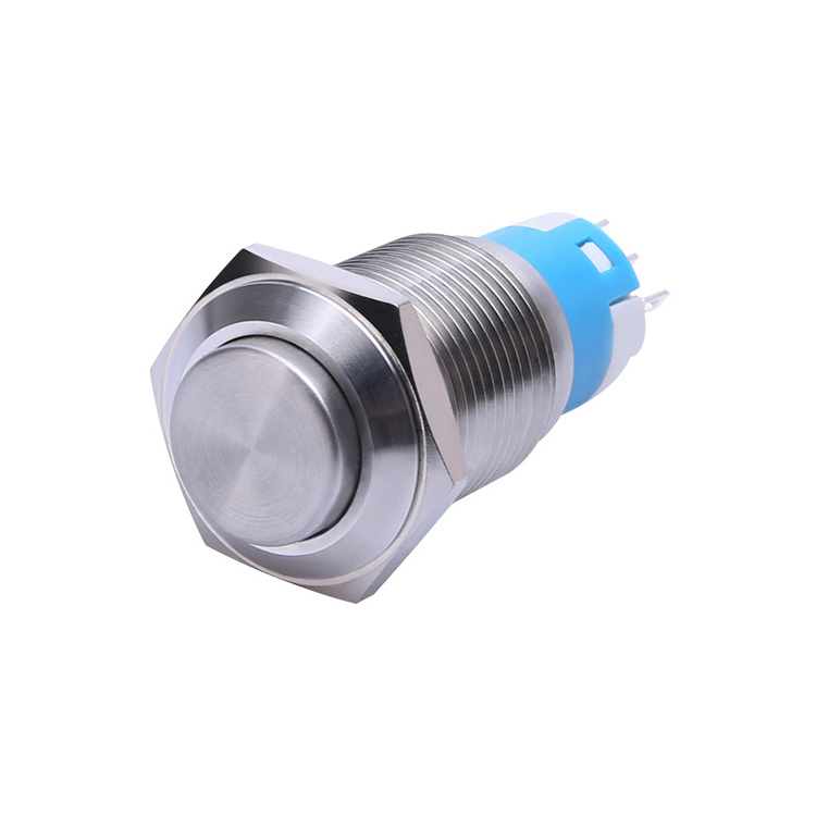 1NO1NC 3 pin 16mm single pole metal push button switch