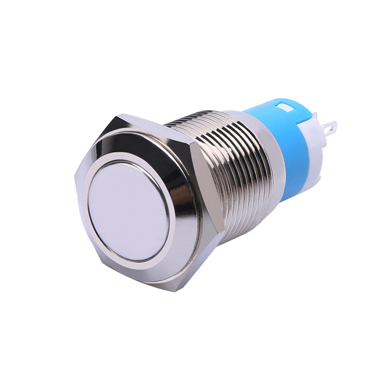 1NO1NC 3 pin 16mm single pole metal push button switch