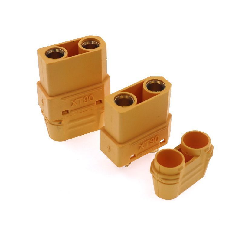 Male and Female Plug Xt30 Battery Connector 15A Adapter Power Small Male Female Connector 3 Pin Nylon Brass Gold Plated 250V DC