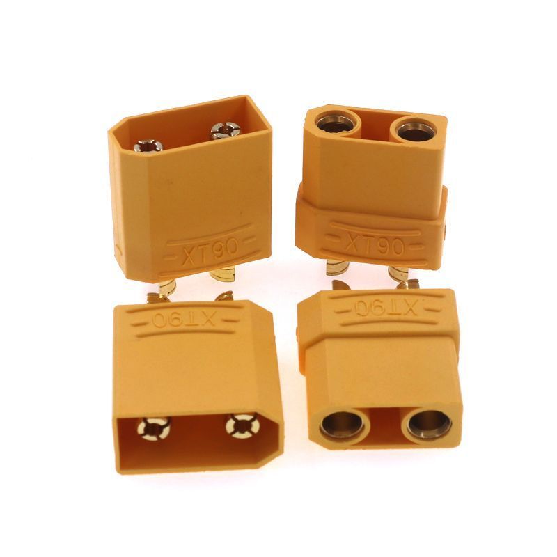 Male and Female Plug Xt30 Battery Connector 15A Adapter Power Small Male Female Connector 3 Pin Nylon Brass Gold Plated 250V DC