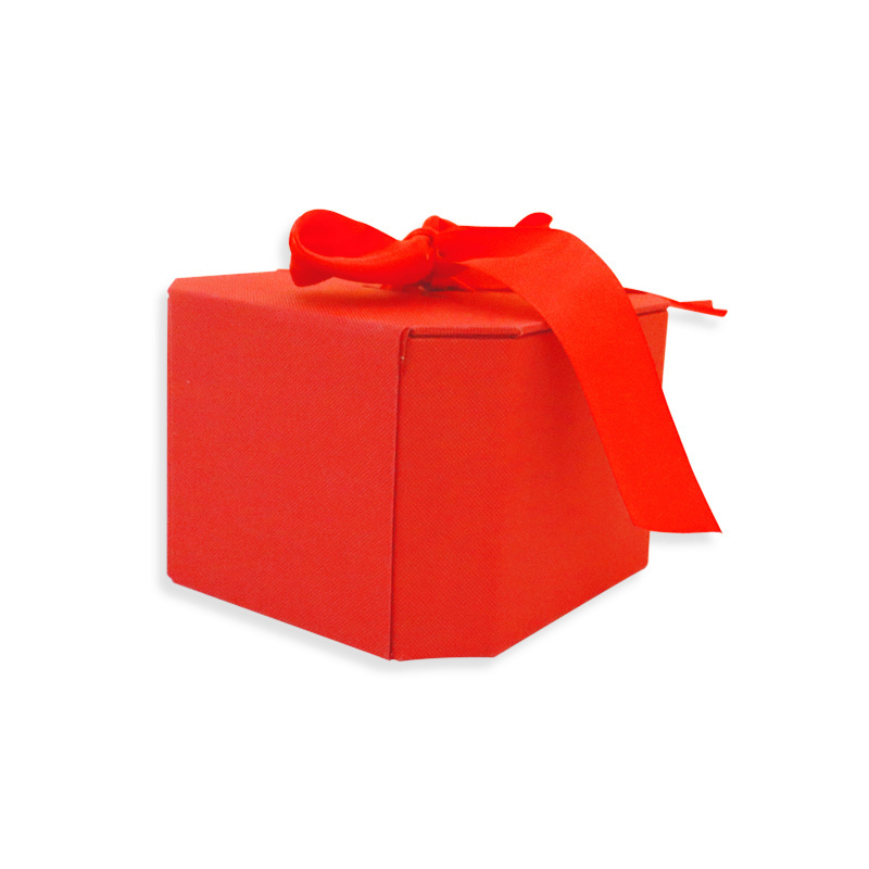 Custom Christmas Gift Box Handmade Candy Chocolate Bow Ribbon Red Accompany Hand Gift red Cosmetic Perfume Food Packaging Box