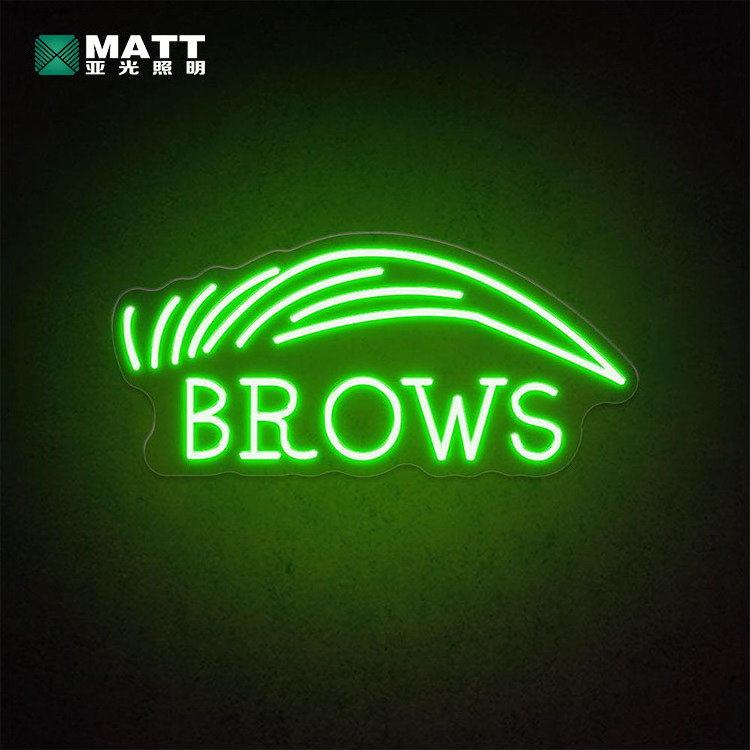 Matt LED Neon Light eyelash Custom Neon sign brows for Beauty Salon bar wall decor