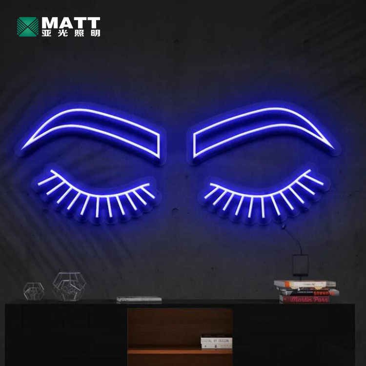 Custom Girl Eyelashes neon Light Lash Neon Sign for Beauty salon & Cosmetic Studios