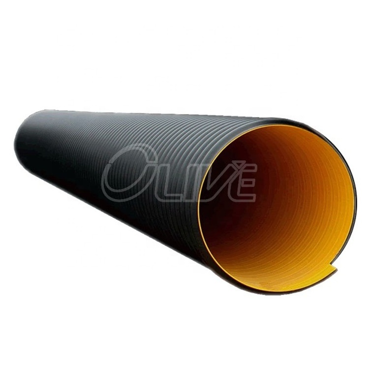 Large DN600 black pe hd 10 foot diameter plastic drain hdpe pipe prices 18 12 inch plastic corrugated culvert pipe manufacturer