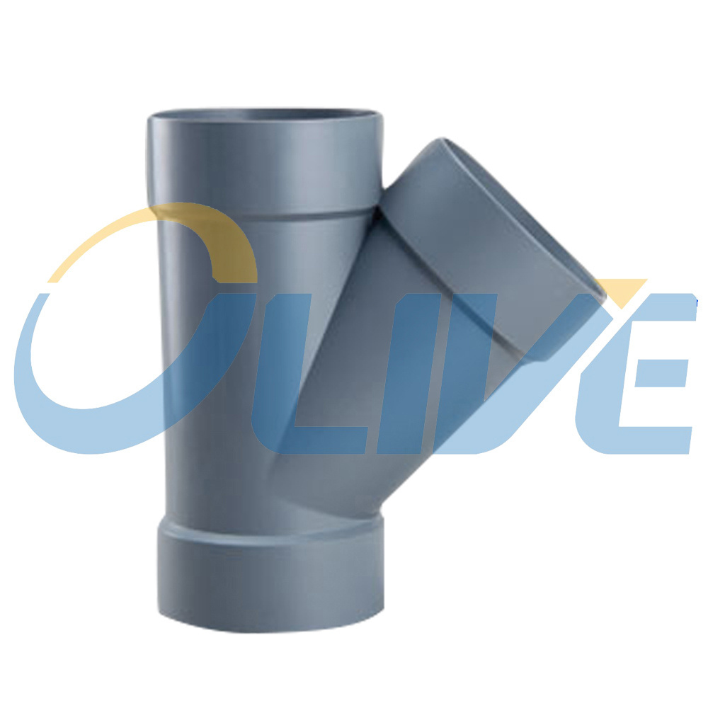 PN16 110mm upvc pvc pipe fitting 4 way 4-way connector cross joint tee