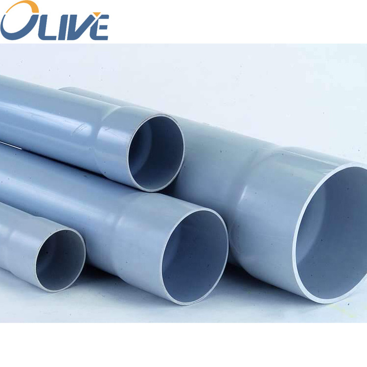 schedule 80 water pipe 90mm 120mm pvc u rigid plastic pipe 1.5inch 2 2.5 inch 4inch 180mm upvc pipe