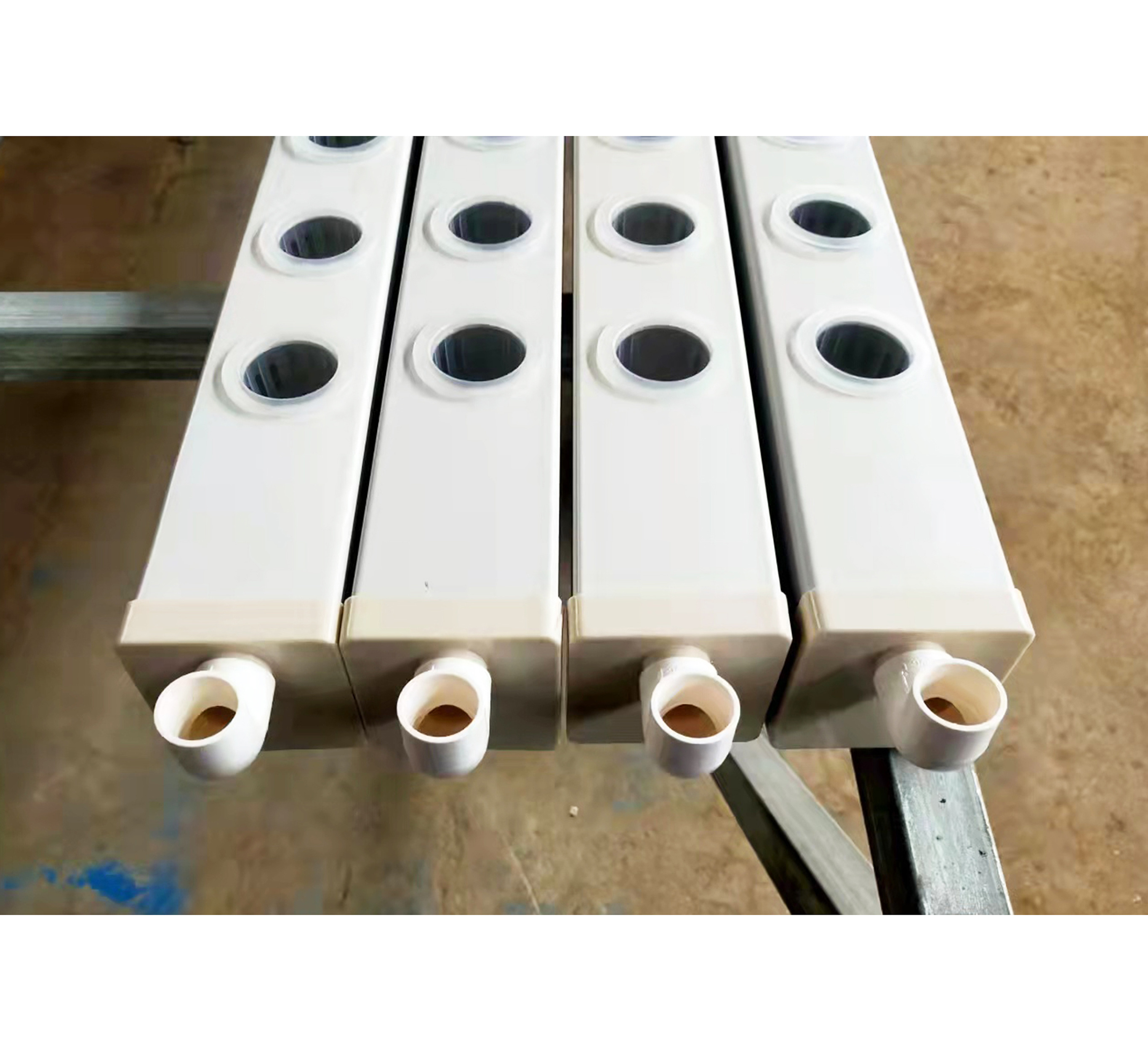 Rectangular Hollow PVC Tube Vertical Planting Cultivation Plastic Gutter Vertical Hydroponic Tubes