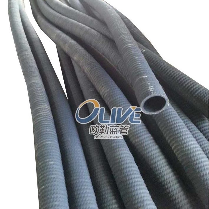 The High Quantity material handling flexible rubber hose  for sand blasting with flange end