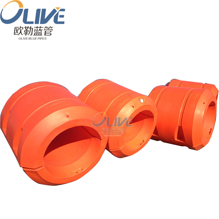 High density HDPE MDPE float for dredge pipe floating on sea pvc  pipes marine buoy floater