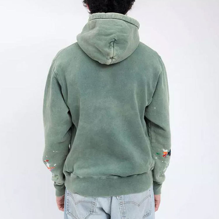 Streetwear High Quality Distressed Hoodie Heavyweight Acid Wash French Terry Hoodies Men Blank Oversized Luxury Washed Hoodie