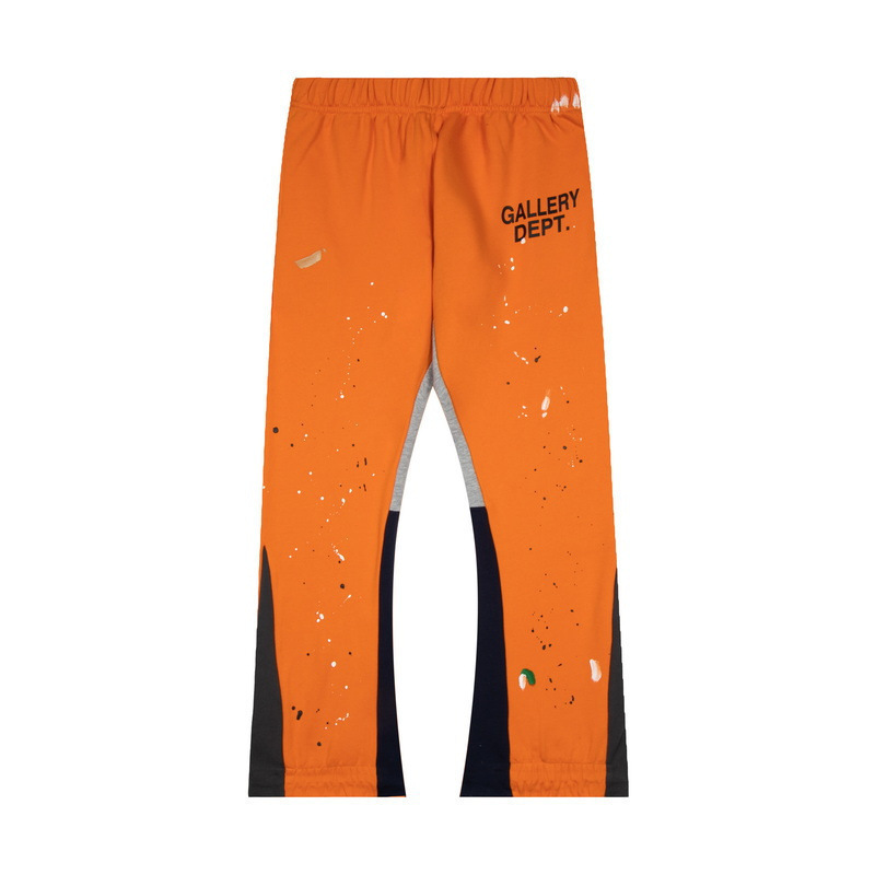 High quality heavyweight sweatpants splash-ink graffiti plus size trousers color contrast splicing casual men's flared pants