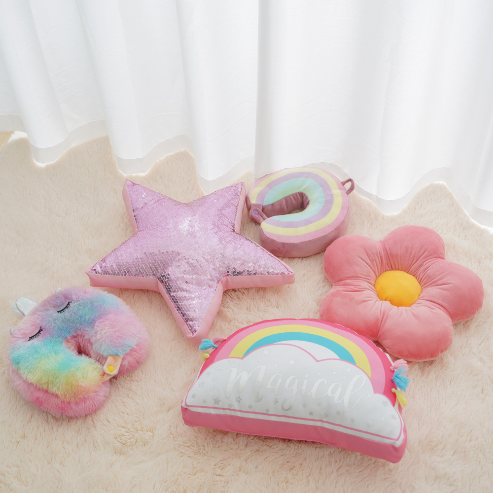 Creative Star Moon and Cloud Plush USD Velvet Star Pillows Stuffed Toys With Led Lights