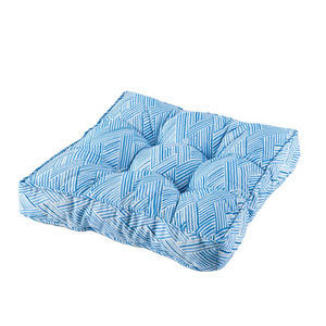 2022 new 18x18'' Blue Plush Tufted Single Seat Cushion Waterproof Sand Proof Outdoor Chair Replacement Patio Cushion