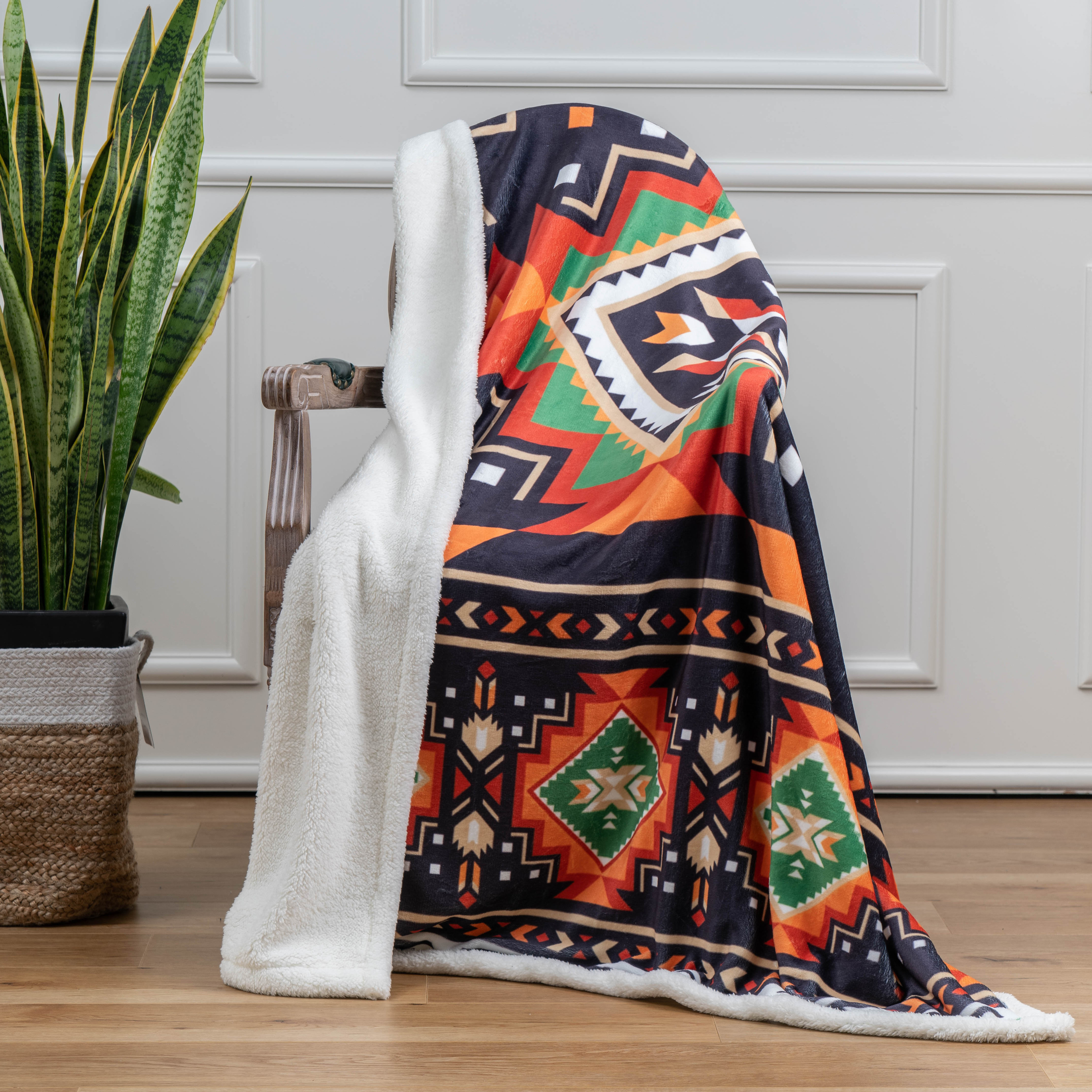 Latest Native Indian Ethnic Geometric Home Hotel Throw Tapestry Blanket Southwest Style Fleece Blanket