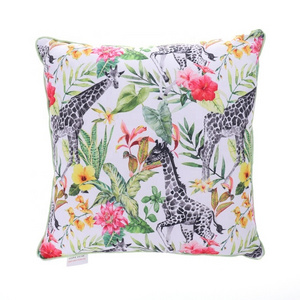 45x45 Custom Luxury Tropical Decorative Waterproof Garden Indoor Outdoor Duck Feather Printed Cushion Inserts Throw Pillow