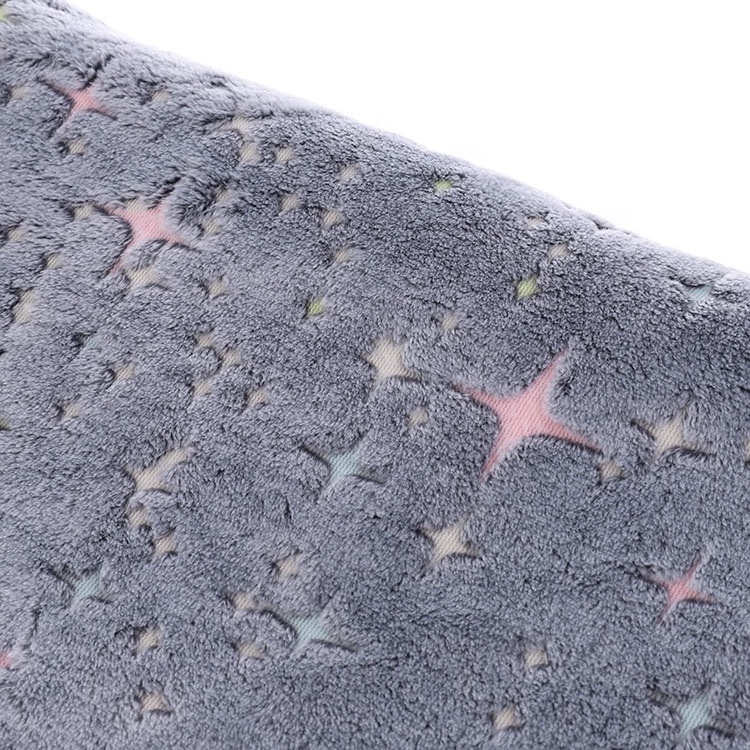 Oeko-TEX Certified Glow in The Dark Scented Blanket Stars Pattern Sunlight Blanket With Changeable Color for Kids